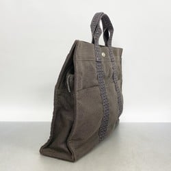 Hermes Tote Bag Air Line MM Canvas Grey Men's Women's