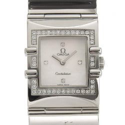 OMEGA Constellation Watch Cale Quadra 1528.76 Stainless Steel 1998 Quartz Analog Display Light Pink Dial Ladies