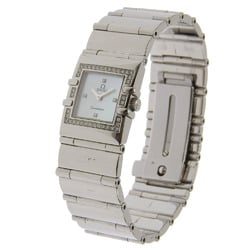 OMEGA Constellation Watch Cale Quadra 1528.76 Stainless Steel 1998 Quartz Analog Display Light Pink Dial Ladies