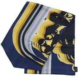 Hermes Silk Scarf Maxi Twilly Muffler BRIDES DE GALA SHADOW Brides de Gala Shadow Navy Women's