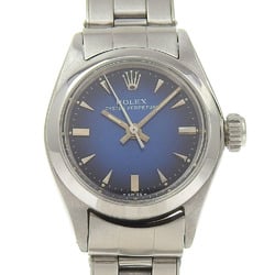 Rolex ROLEX Oyster Perpetual Watch 20 series cal.1160 6618 Stainless steel Blue gradient 1966 Automatic dial perpetual Ladies