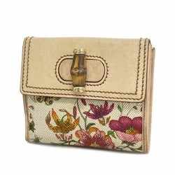 Gucci Flora Wallet 138039 Canvas Beige Women's