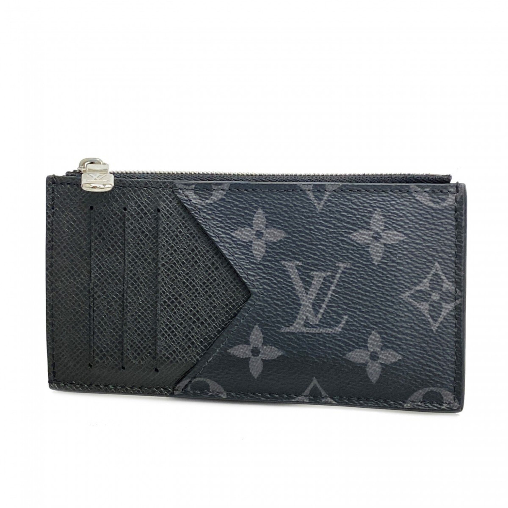 Louis Vuitton Wallet/Coin Case Monogram Eclipse Coin Card Holder M30271 Black Men's