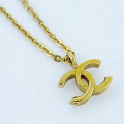 Chanel Necklace Coco Mark GP Plated Gold Ladies