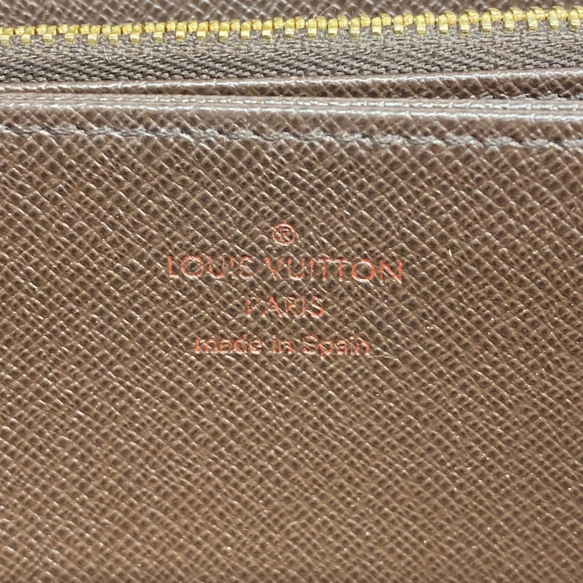 Louis Vuitton Long Wallet Damier Zippy N41661 Ebene Men's Women's