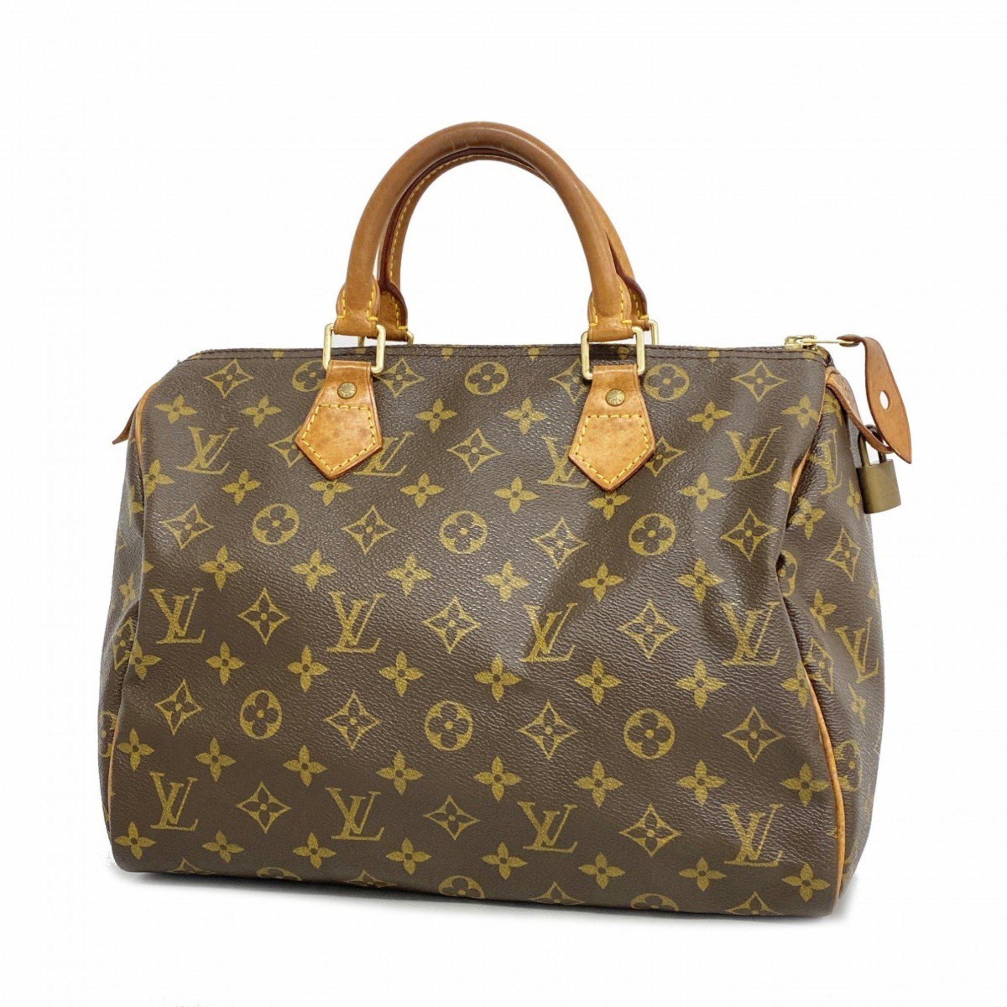 Louis Vuitton Handbag Monogram Speedy 30 M41108 Brown Ladies