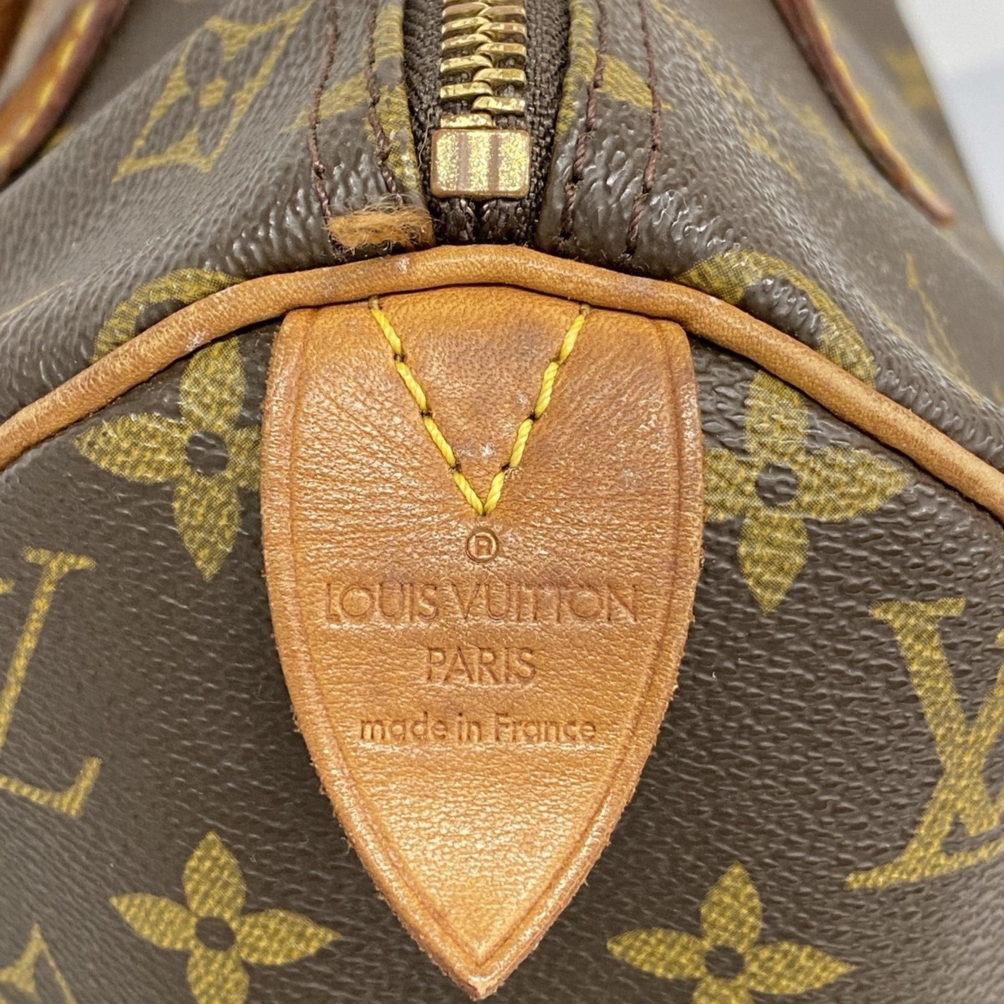 Louis Vuitton Handbag Monogram Speedy 30 M41108 Brown Ladies