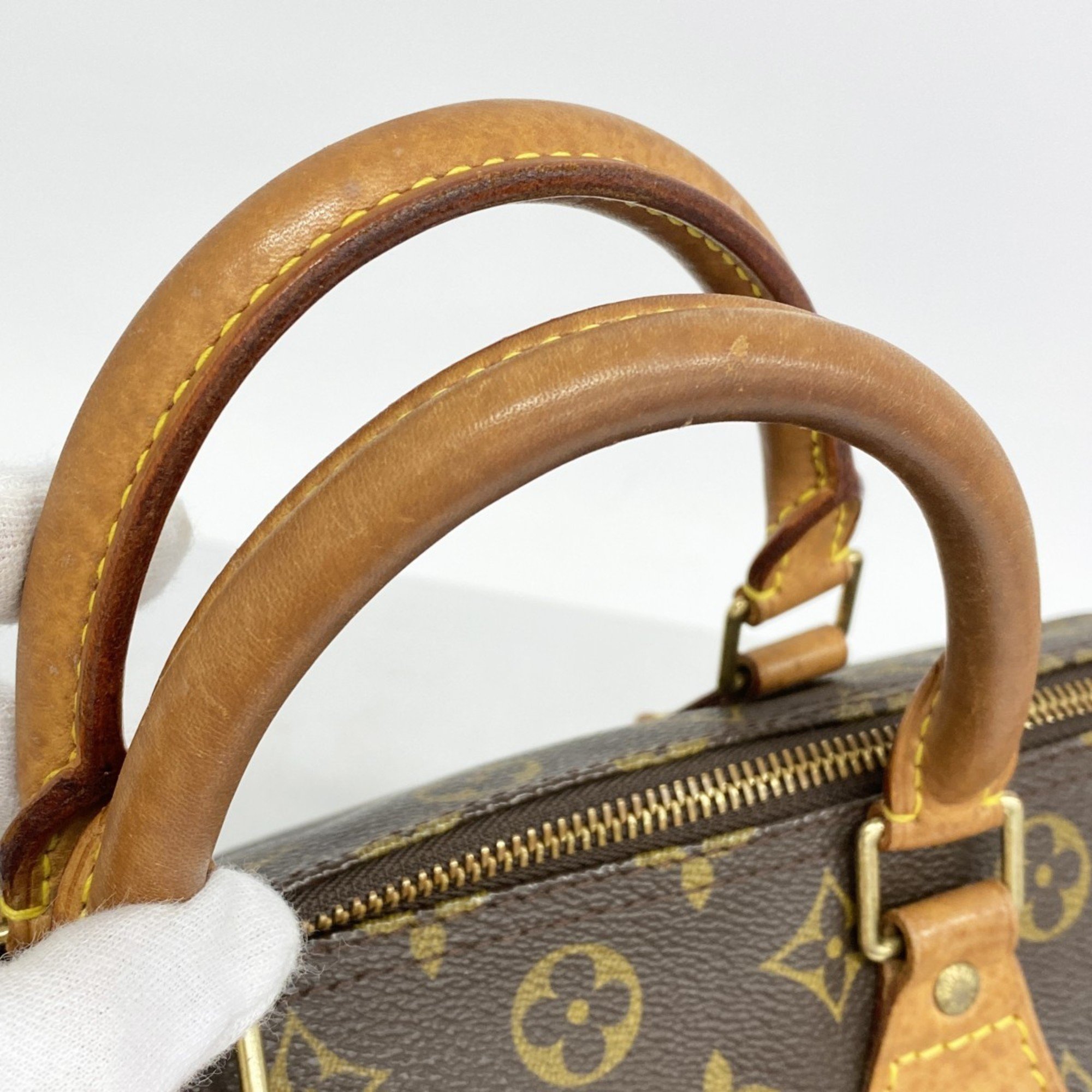 Louis Vuitton Handbag Monogram Speedy 30 M41108 Brown Ladies