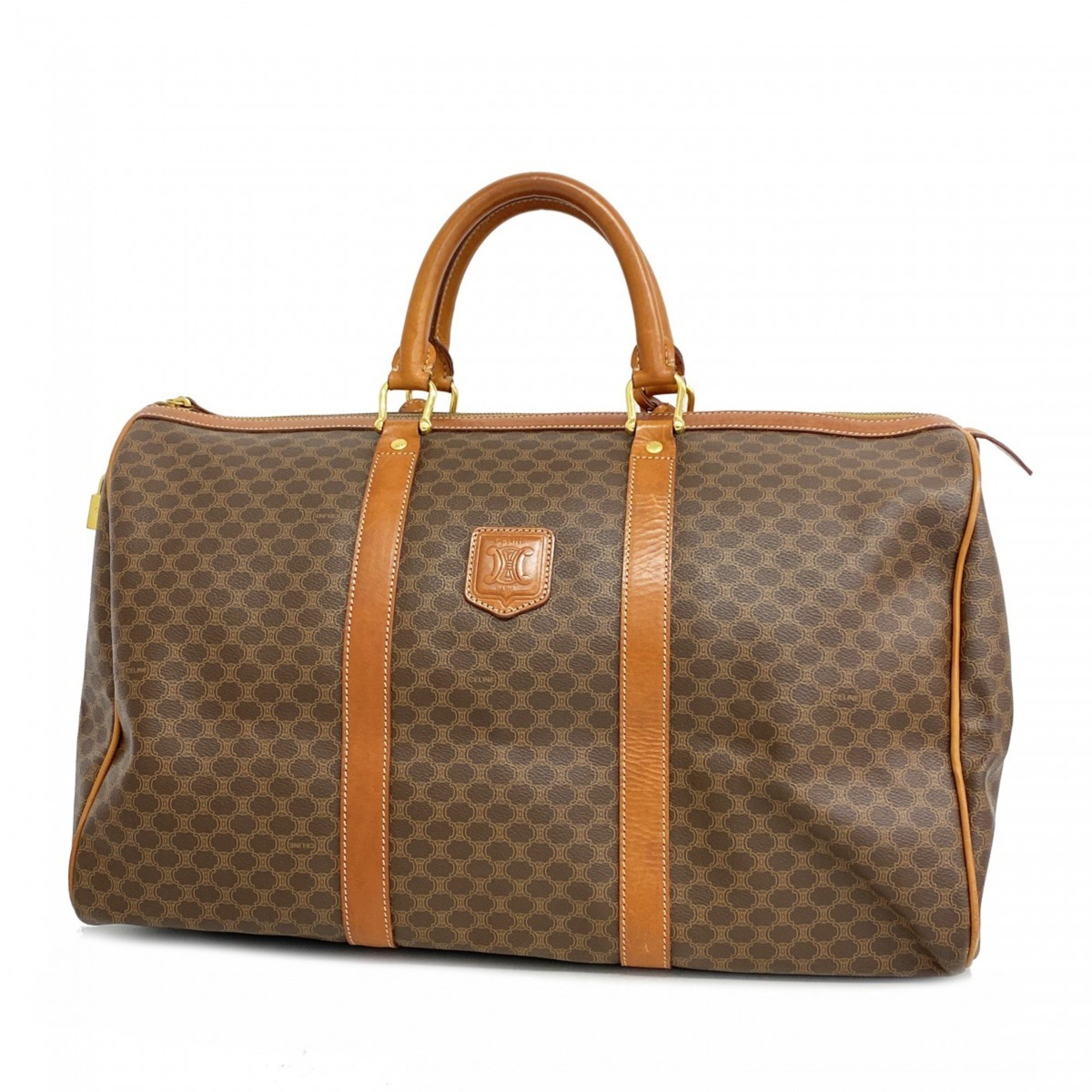 Celine Boston Bag Macadam Brown Men's Women's