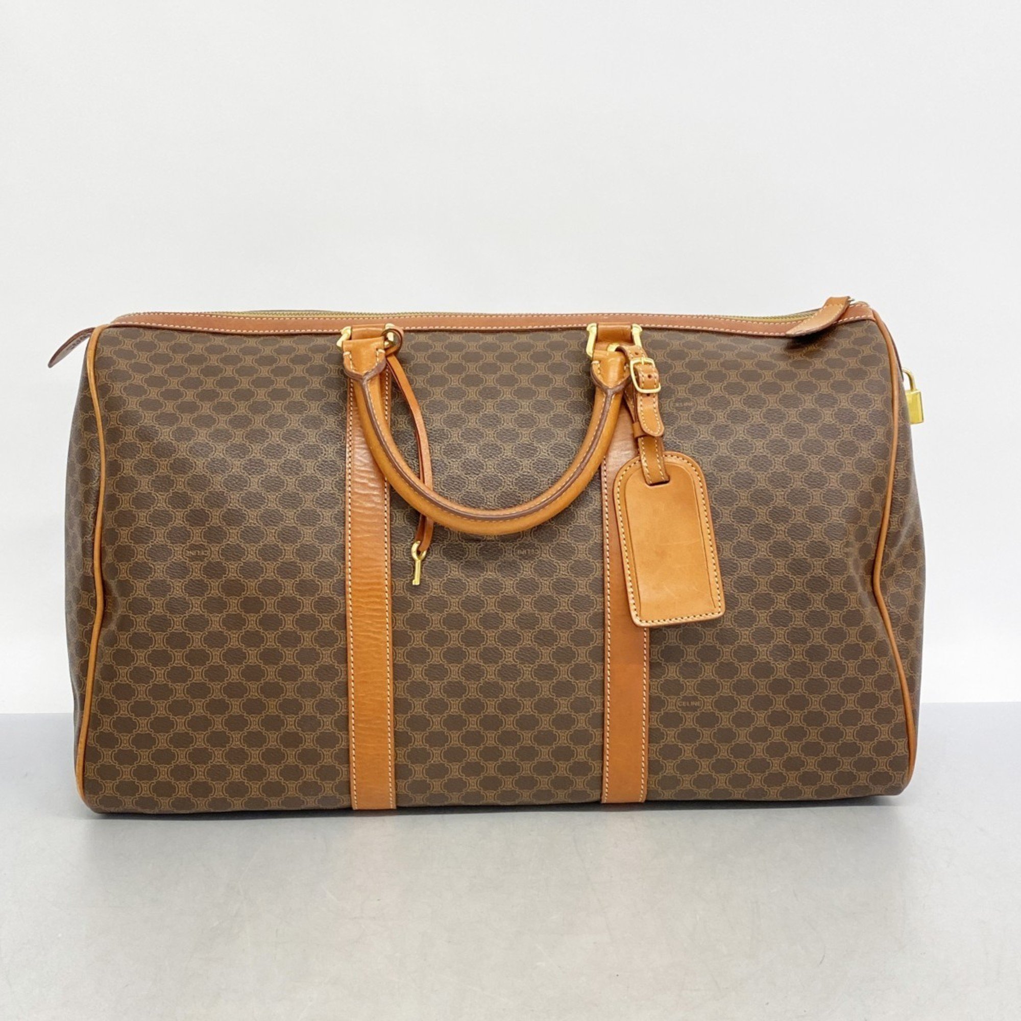 Celine Boston Bag Macadam Brown Men's Women's