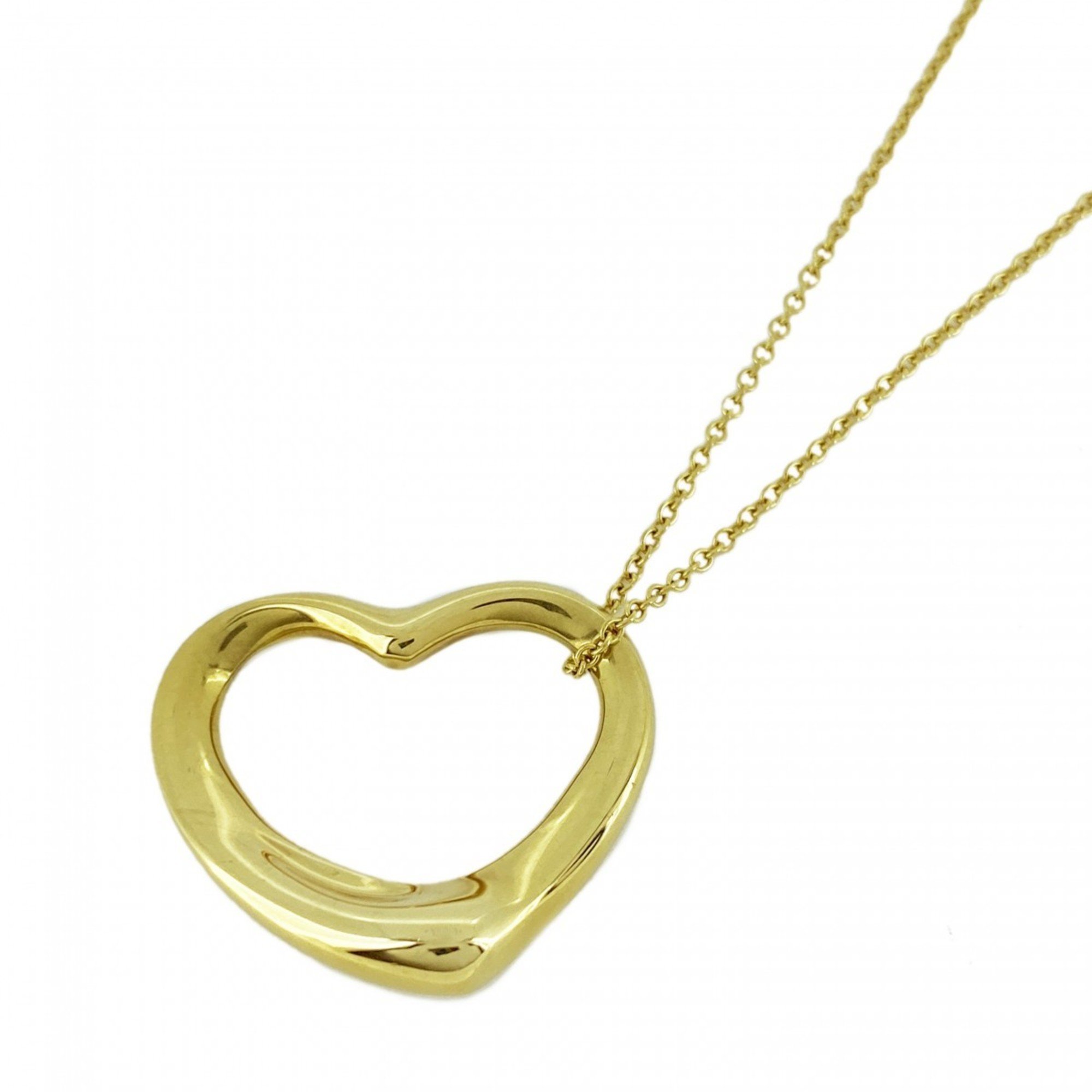 Tiffany Necklace Heart K18YG Yellow Gold Ladies