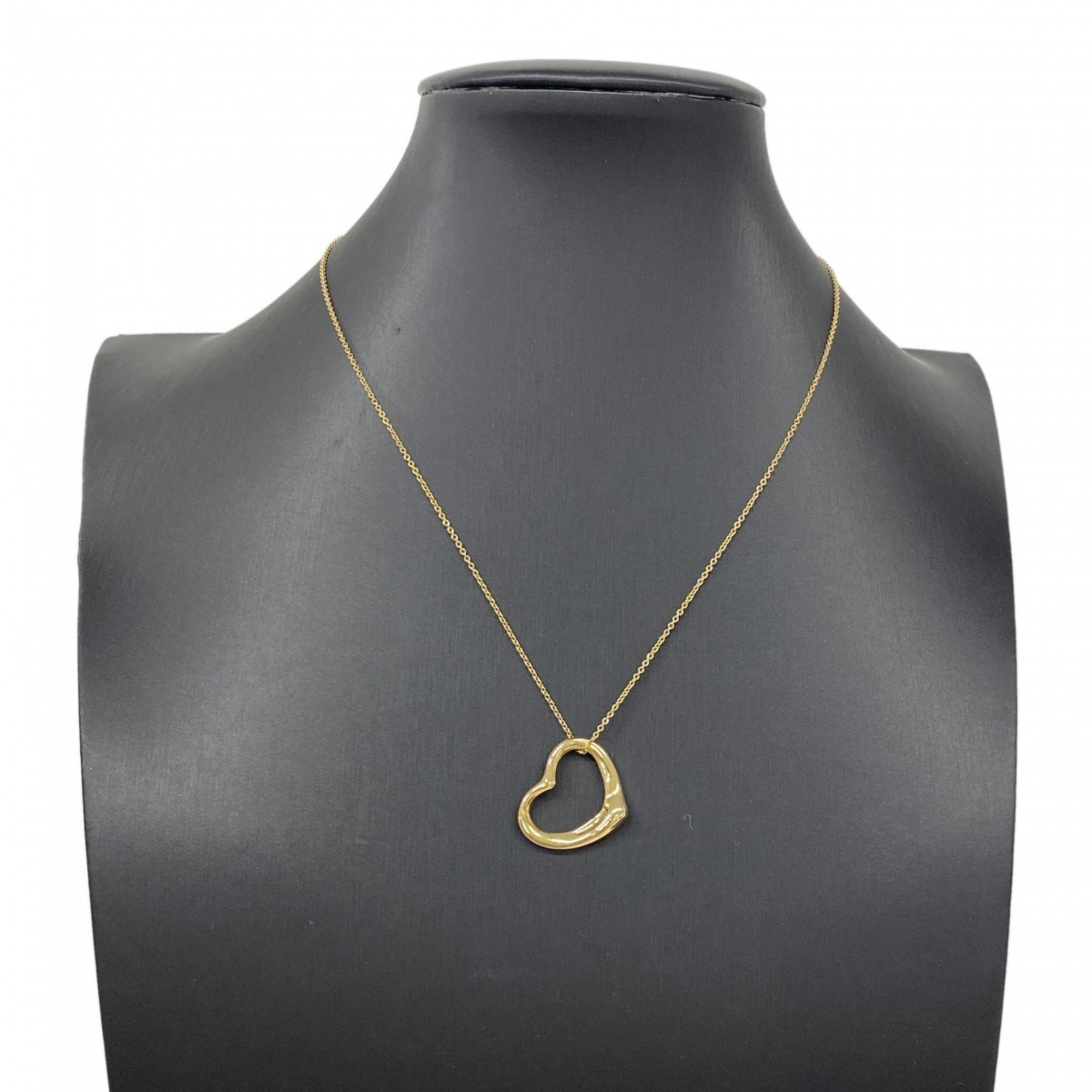 Tiffany Necklace Heart K18YG Yellow Gold Ladies