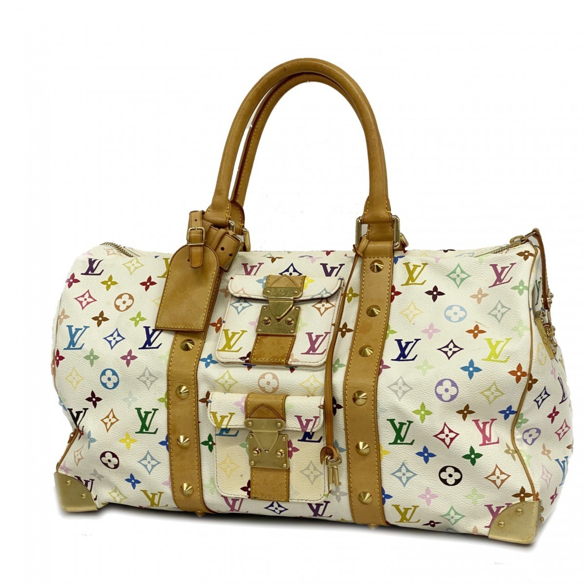 Louis Vuitton Boston Bag Monogram Multicolor Keepall 45 M92641 Bron Men's Women's