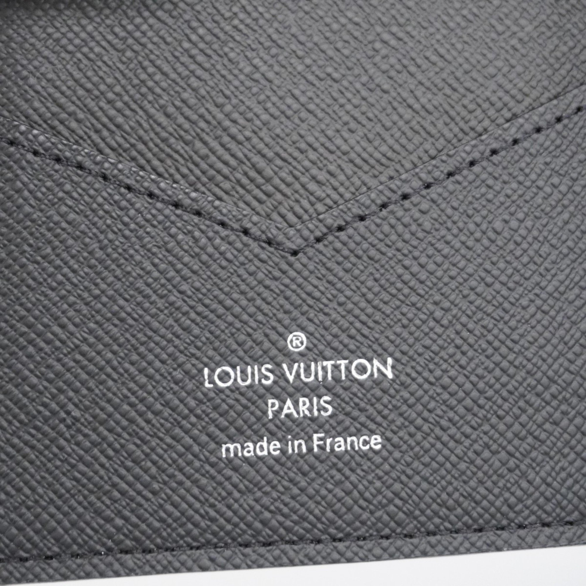 Louis Vuitton Passport Case Monogram Eclipse Couverture NM M64501 Black Grey Men's