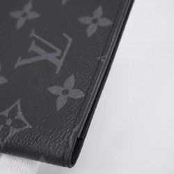 Louis Vuitton Passport Case Monogram Eclipse Couverture NM M64501 Black Grey Men's