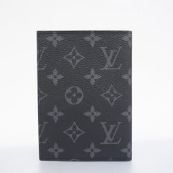 Louis Vuitton Passport Case Monogram Eclipse Couverture NM M64501 Black Grey Men's