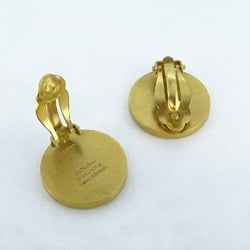 Hermes Earrings Serie GP Plated Black Shell Gold Ladies