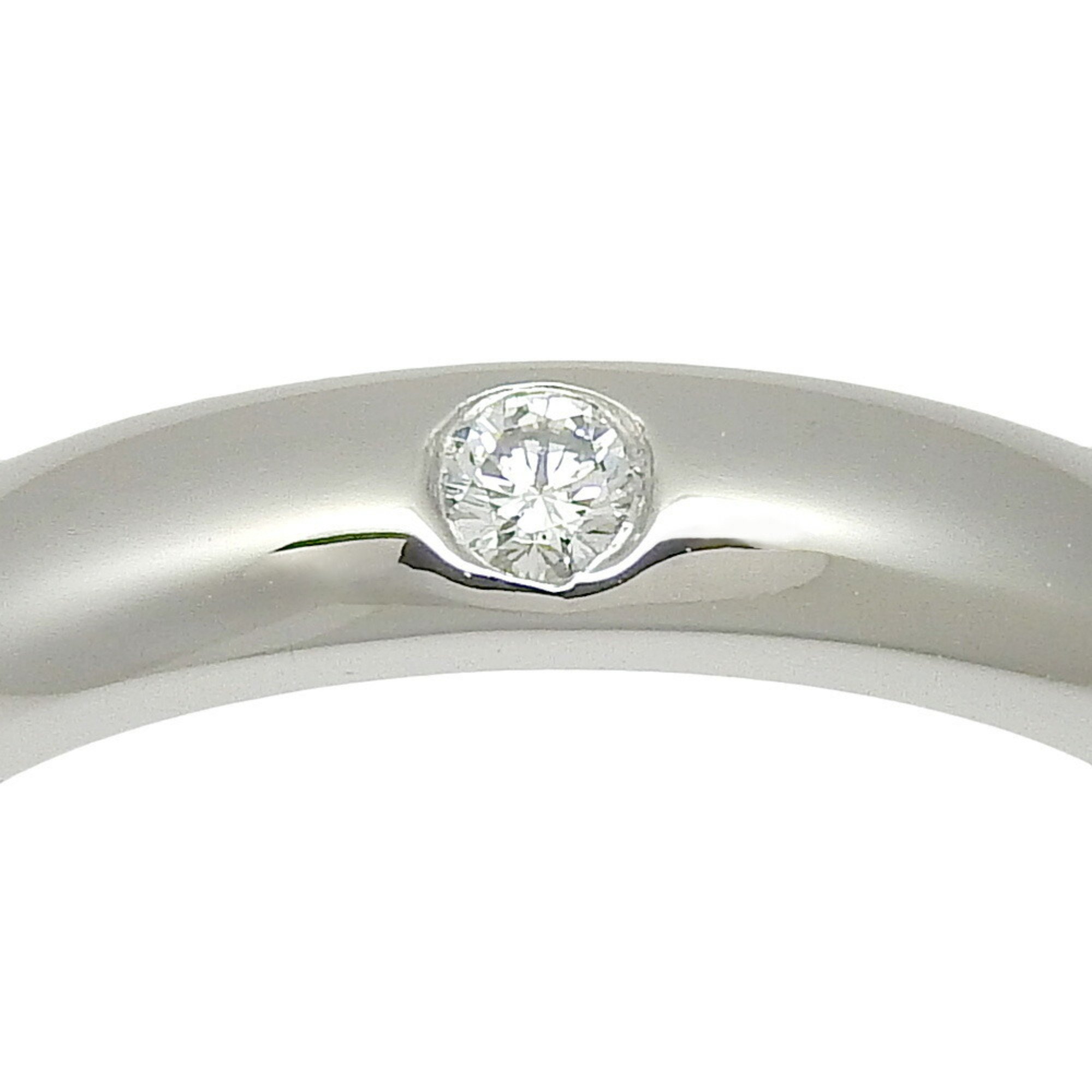 Cartier wedding ring size 8, 1 diamond, Pt950 platinum x approx. 5.2g, rings for women