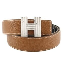 HERMES H Belt 90 Constance Reversible Leather 2001 Brown/Black □E Men's