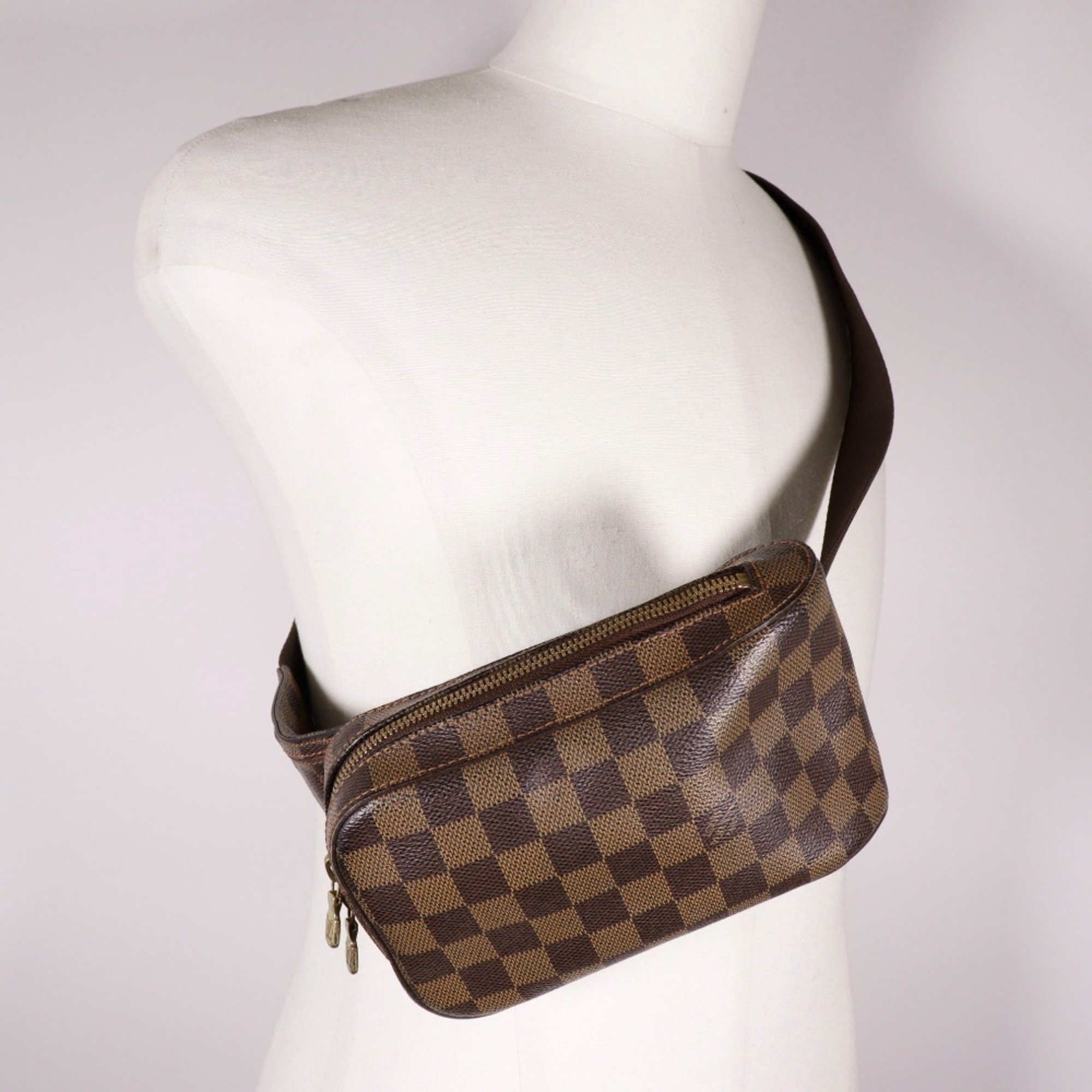 Louis Vuitton Geronimos Shoulder Bag N51994 Damier Canvas 2004 Brown Unisex