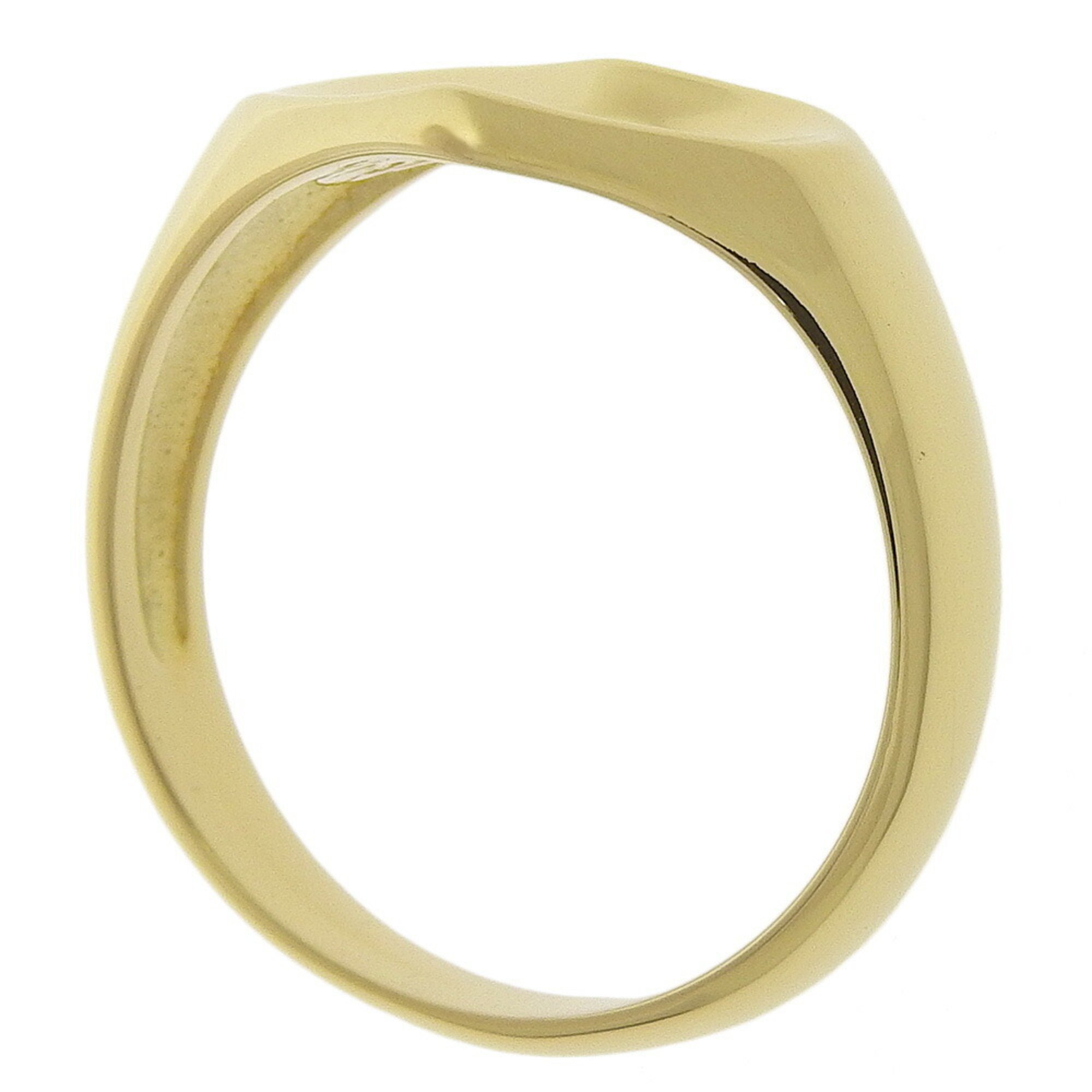 Tiffany & Co. Heart Ring Size 12 Elsa Peretti K18 Yellow Gold Approx. 3.5g Open Women's