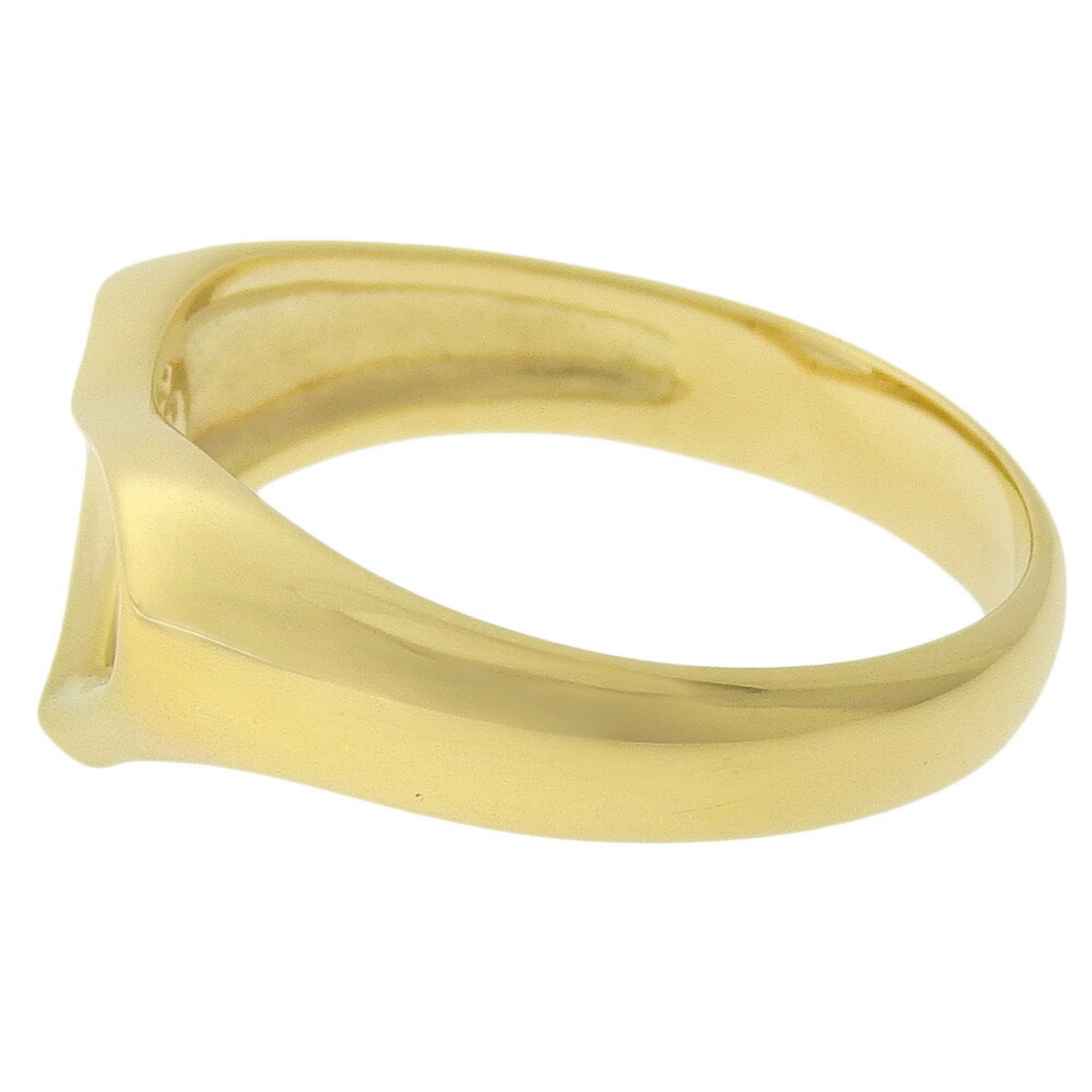 Tiffany & Co. Heart Ring Size 12 Elsa Peretti K18 Yellow Gold Approx. 3.5g Open Women's