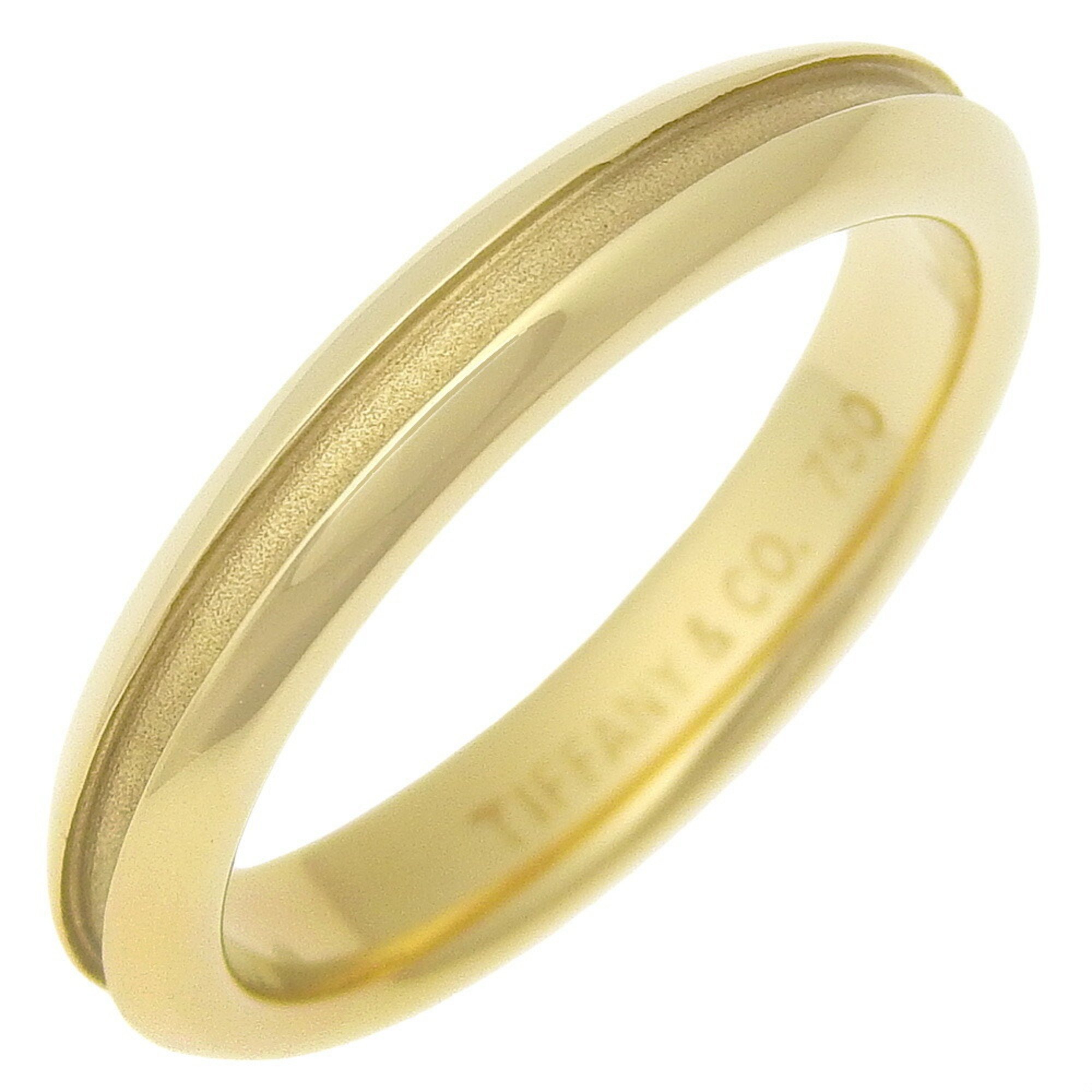 Tiffany & Co. Band Ring 1 Line Size 10 18K Yellow Gold Approx. 4.3g Bundling Women's