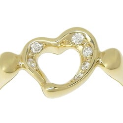 Tiffany & Co. Heart Ring Size 7 Elsa Peretti K18 Yellow Gold x Diamond Approx. 3.5g Open Women's