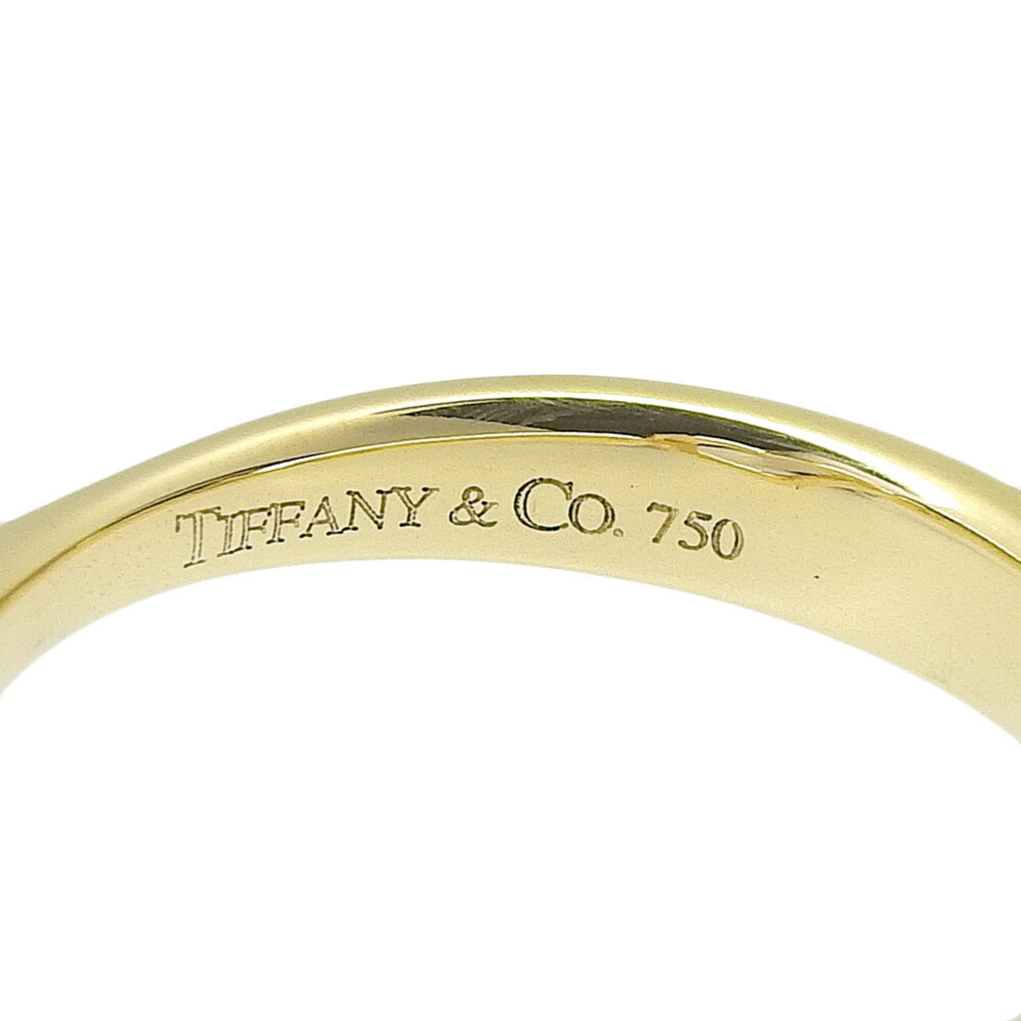 Tiffany & Co. Heart Ring Size 7 Elsa Peretti K18 Yellow Gold x Diamond Approx. 3.5g Open Women's