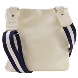 BALLY Shoulder Bag Leather White A5 Type Unisex