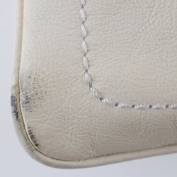 BALLY Shoulder Bag Leather White A5 Type Unisex