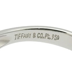 Tiffany & Co. Double Teardrop Size 8 Elsa Peretti Ring, Pt950 Platinum x Diamond, Approx. 5.1g, Teardrop, Women's