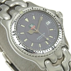 TAG HEUER Celdate Watch WG1213-K0 Stainless Steel Quartz Analog Display Silver Dial Boys