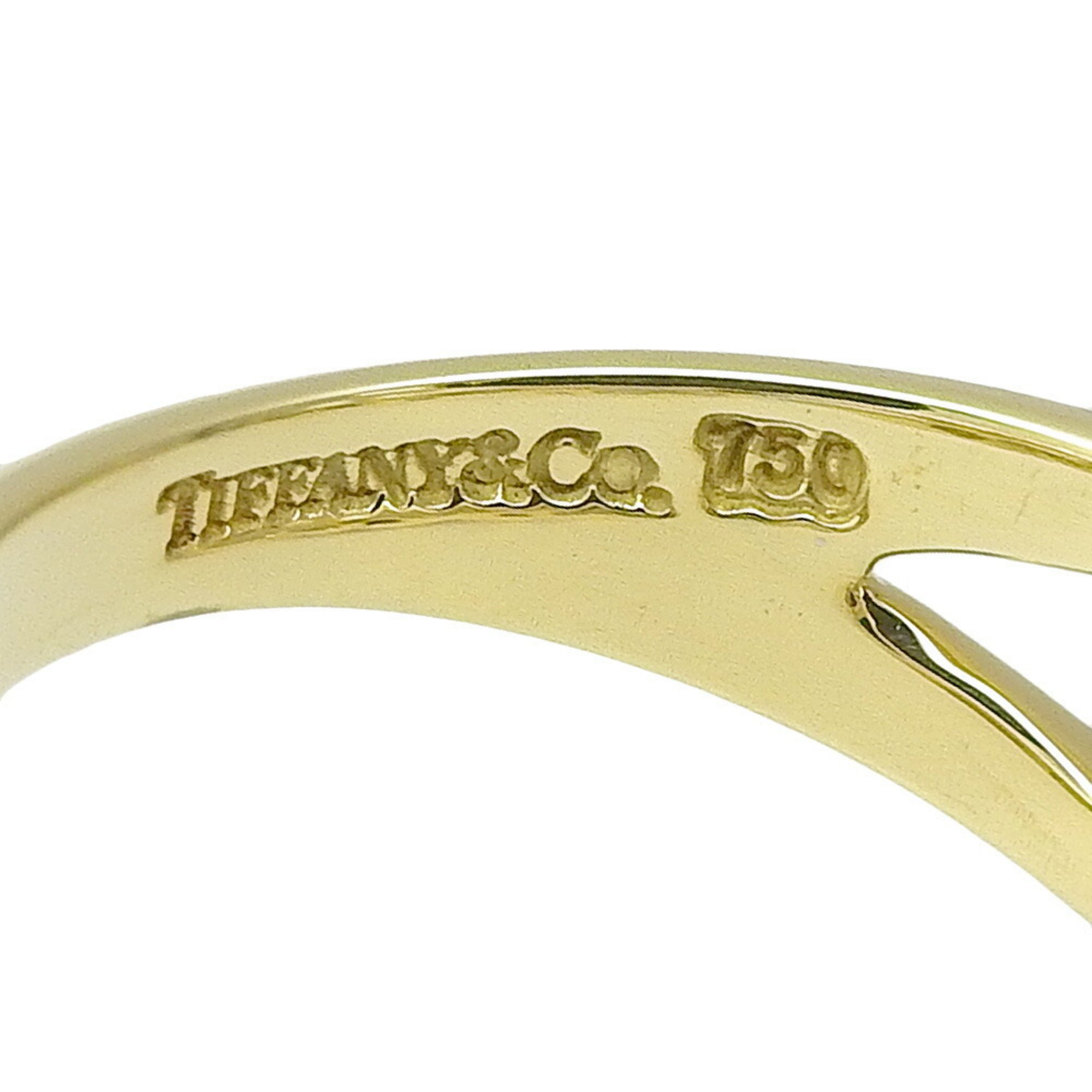 Tiffany & Co. Triple Loving Heart Size 9 Ring, Paloma Picasso, K18 Yellow Gold, Heart, Approx. 4.4g, rubbing heart, Women's