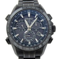 Seiko Astron Watch 8X82-0AB0 SBXB009 Titanium x Ceramic Solar Radio Black Dial Men's