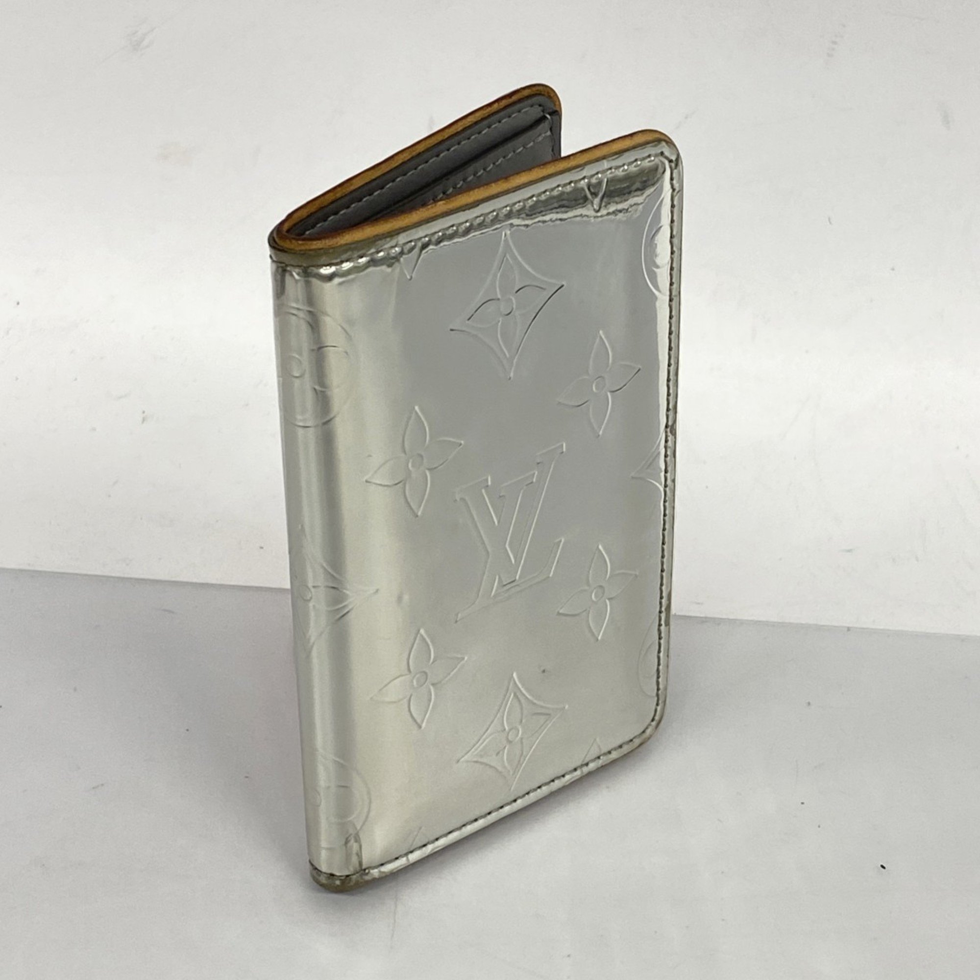 Louis Vuitton Business Card Holder/Card Case Monogram LV Mirror Organizer de Poche Slender M80805 Silver Men's Women's