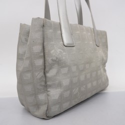 Chanel Tote Bag New Travel Nylon Grey Women's