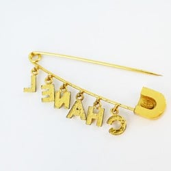 Chanel Pin Brooch Rhinestone GP Plated Gold Ladies