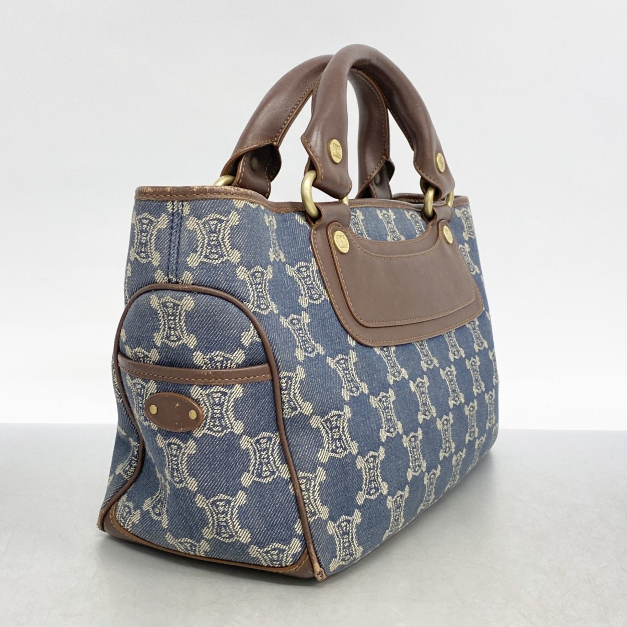 Celine handbag Paris Macadam Boogie bag denim brown blue ladies