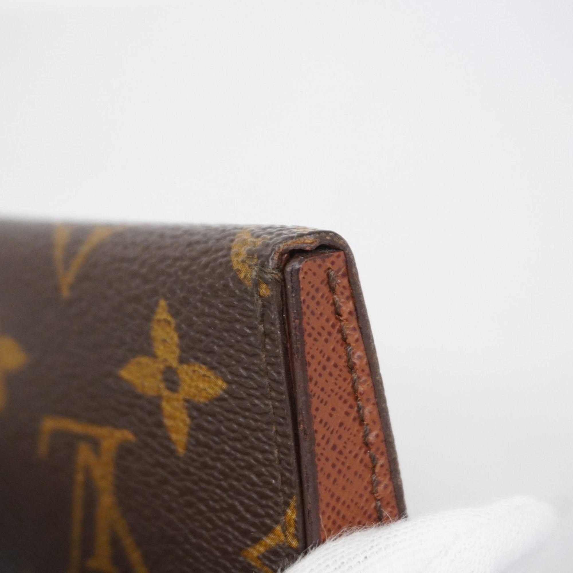 Louis Vuitton Wallet/Coin Case Monogram Porto Monnaie Cubetto M61960 Brown Men's Women's