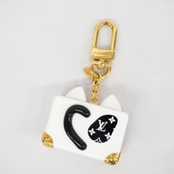 Louis Vuitton Keychain Bijoux Sack Cat Trunk M00825 White Pink Black Ladies