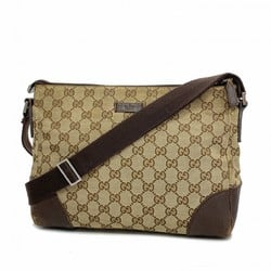 Gucci Shoulder Bag GG Canvas 114273 Brown Women's