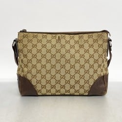 Gucci Shoulder Bag GG Canvas 114273 Brown Women's