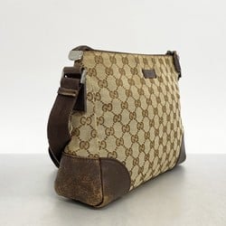 Gucci Shoulder Bag GG Canvas 114273 Brown Women's