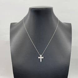 Tiffany Necklace Dots Cross 4PD Diamond Pt950 Platinum Ladies