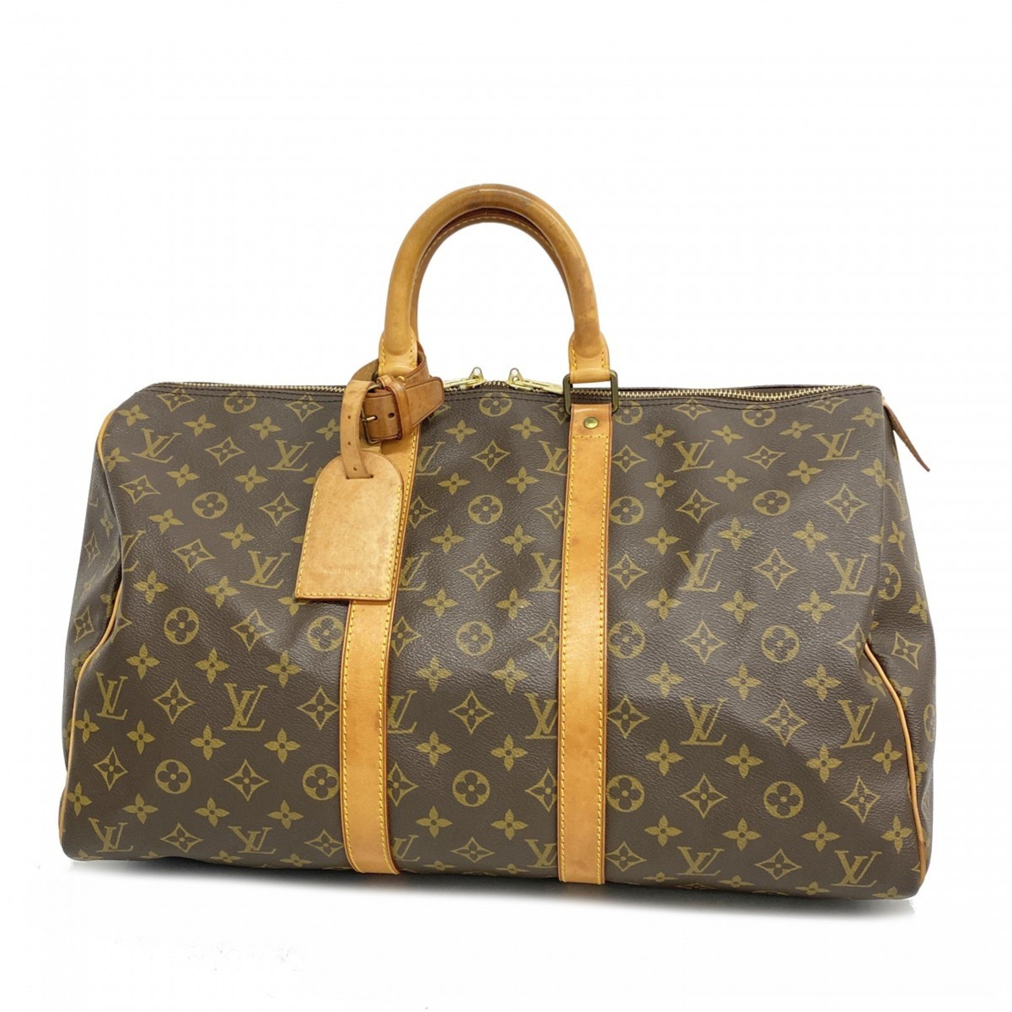 Louis Vuitton Boston Bag Monogram Keepall 45 M41428 Brown Men's Women's