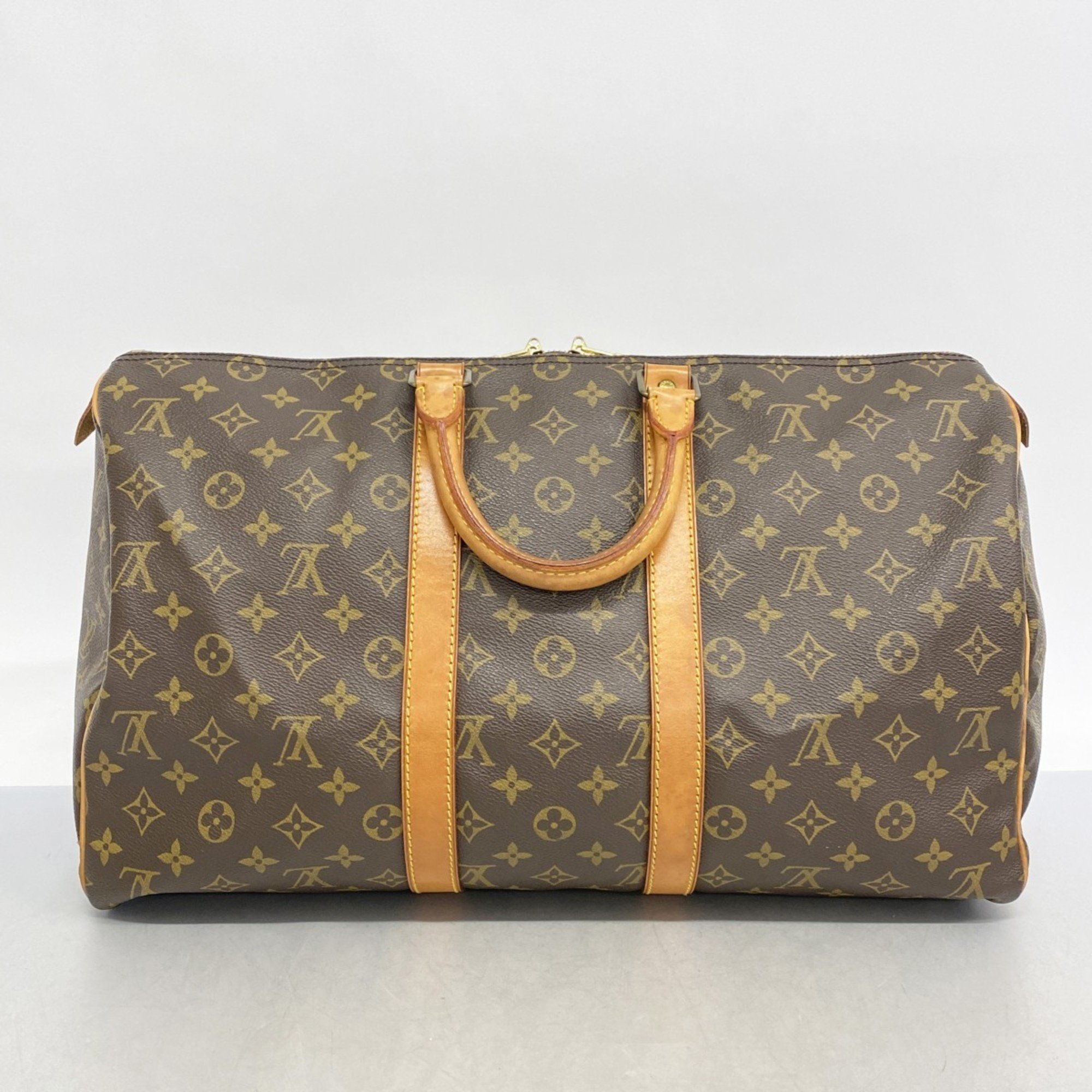 Louis Vuitton Boston Bag Monogram Keepall 45 M41428 Brown Men's Women's