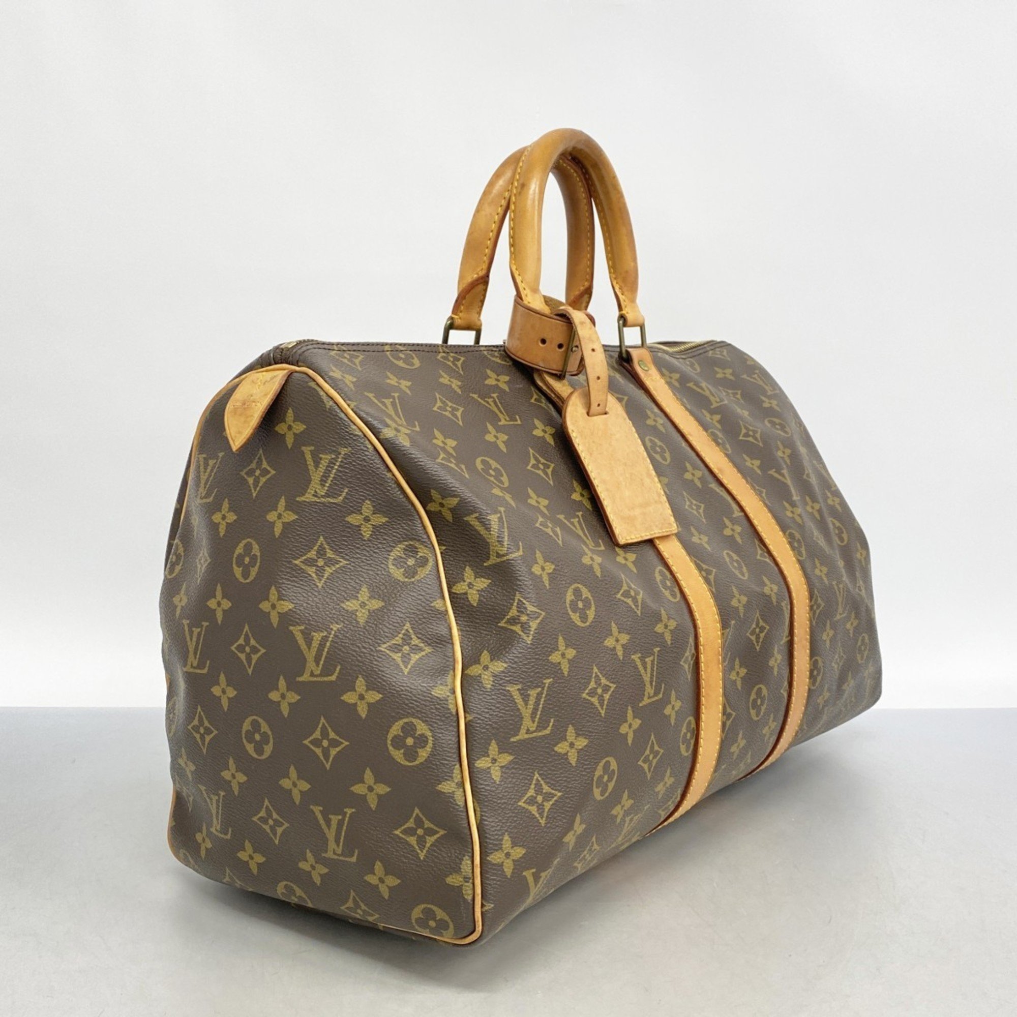 Louis Vuitton Boston Bag Monogram Keepall 45 M41428 Brown Men's Women's