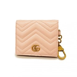 Gucci Business Card Holder/Card Case GG Marmont 546579 Leather Pink Women's