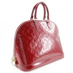 Louis Vuitton Alma GM Handbag M93596 Monogram Vernis Pomme d'Amour 2013 Red SN2133 Double Women's